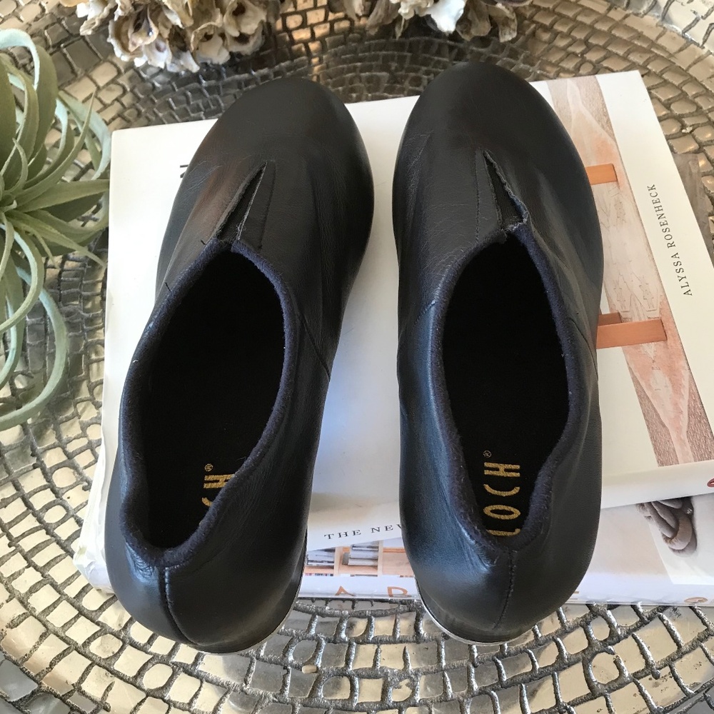 BLOCH BLACK SLIP ON LEATHER TAP SHOES - Picture 7 of 13